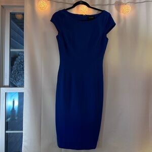 White House Black Market Sculpt Blue Dress
